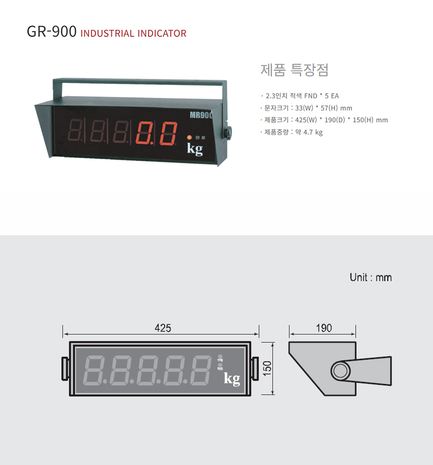 2.3인치 보조 표시기 상세 이미지 1