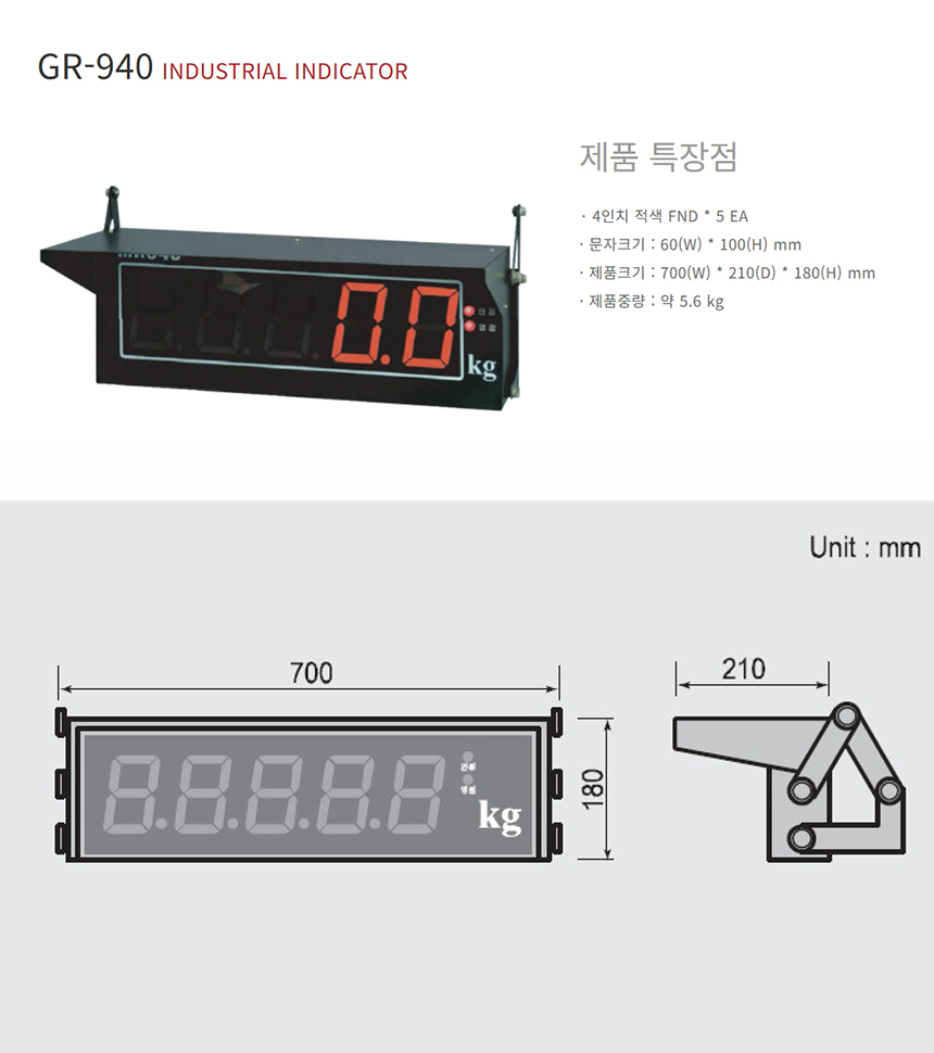 4인치 보조 표시기 상세 이미지 1